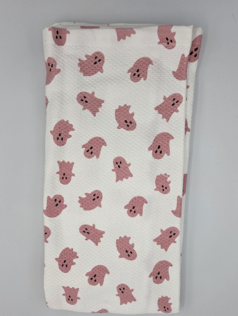 Colordrift Pink Halloween 'Boo!' Kitchen Towel Set Of 2 Nwt - Picture 4 of 5